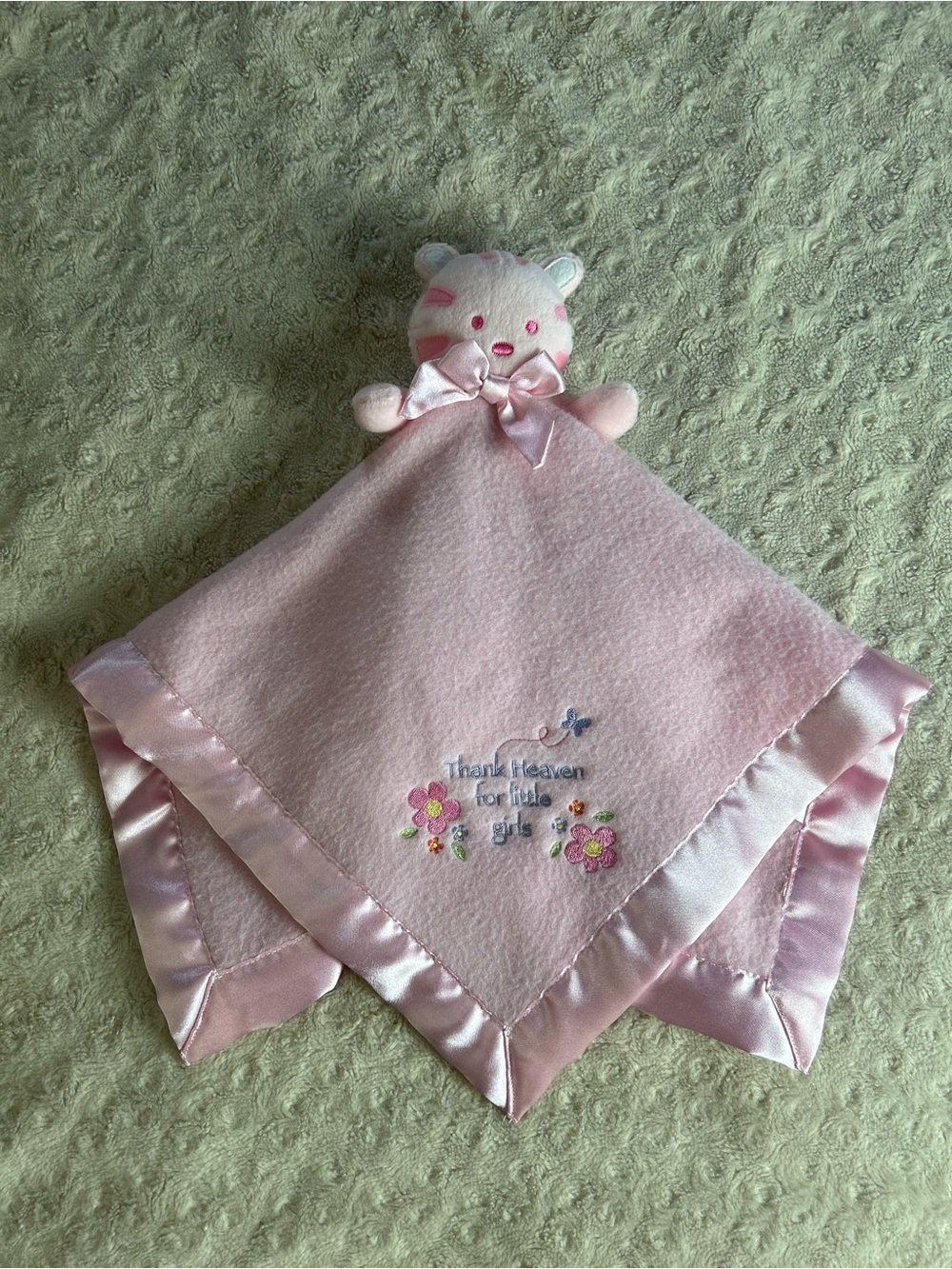 Tykes by Carter's Pink Tiger Lovey Thank Heaven For Little Girls Flower Bow